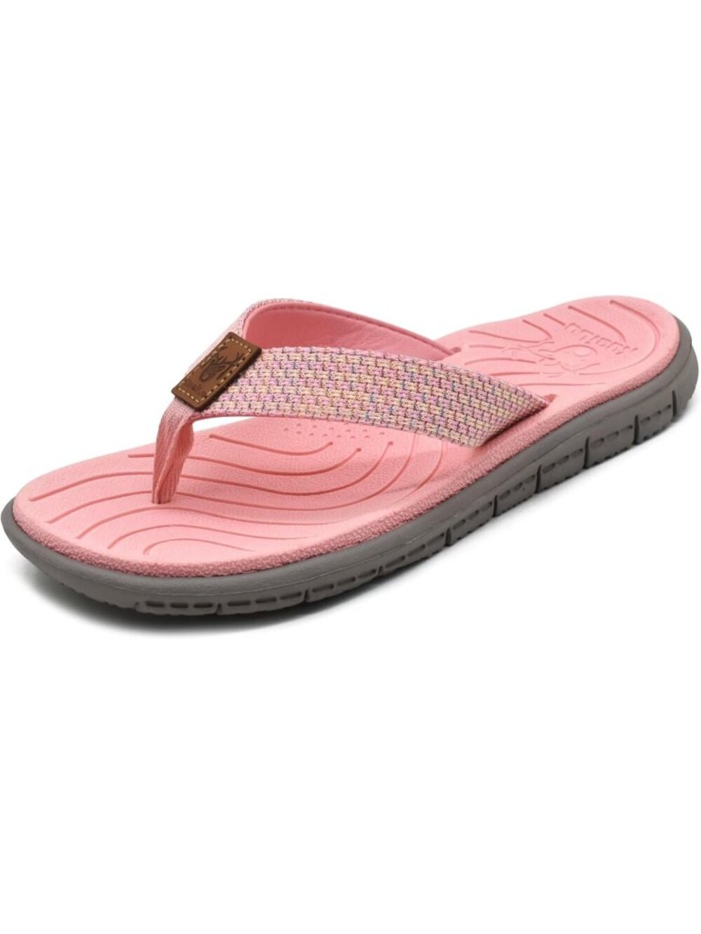 Women's Light Pink Flip Flops Lightweight Cushion Summer Beach Sandals Casual